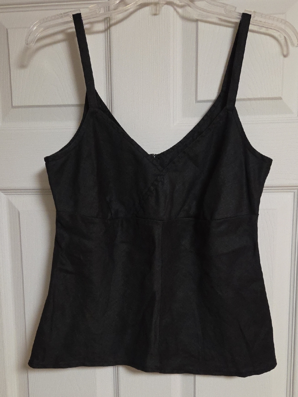 Old Navy Black Linen V-Neck Cami